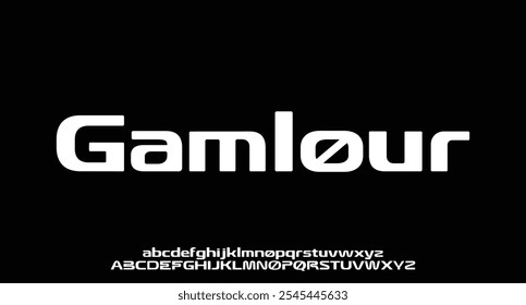 Gamlour, fontes de logotipo moderno minimal alfabeto. Tipografia minimalista urbana sana serif digital fashion futuro criativo logos fontes. ilustração vetorial
