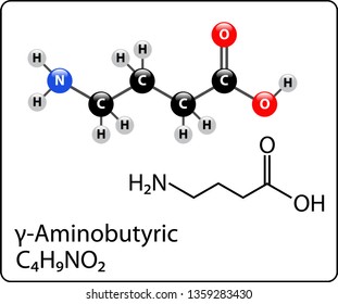 Gamma Aminobutyric Molecule Structure