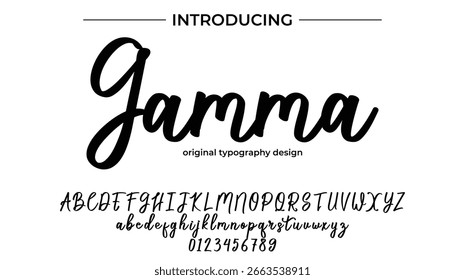 Gamma - Elegant Script Font for Smooth Handwritten Design and Creative Typography