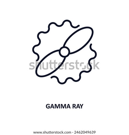 gamma ray outline icon.  Thin line icon from astronomy collection. Editable vector isolated on white background