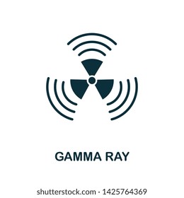 Gamma Ray vector icon illustration. Creative sign from biotechnology icons collection. Filled flat Gamma Ray icon for computer and mobile. Symbol, logo vector graphics.