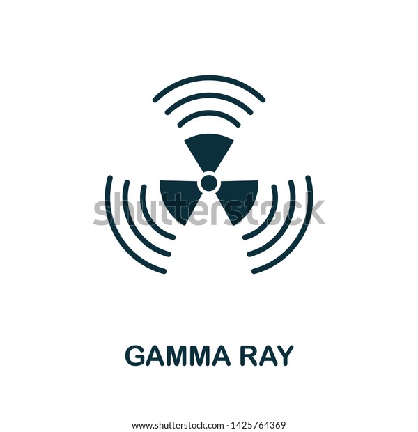 Gamma Ray vector\
icon illustration. Creative sign from biotechnology icons\
collection. Filled flat Gamma Ray icon for computer and mobile.\
Symbol, logo vector\
graphics.