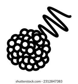 gamma rays nuclear energy line icon vector. gamma rays nuclear energy sign. isolated contour symbol black illustration