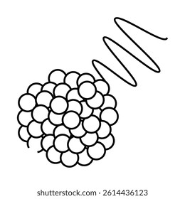 gamma rays nuclear energy line icon vector. gamma rays nuclear energy sign. isolated contour symbol black illustration
