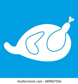 Gammon icon white isolated on blue background vector illustration
