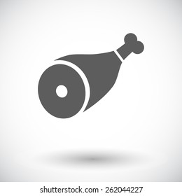 Gammon. Single flat icon on white background. Vector illustration.