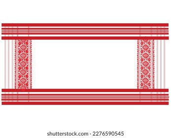 gamosa or gamusa from assam.gamosa textile pattern. gamosa or gamusa is an article of significance for the indigenous people of Assam, India. It is generally a white rectangular piece of cloth  vector