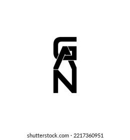 gan typography letter monogram logo design