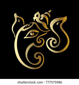 ganesh logo images stock photos vectors shutterstock https www shutterstock com image vector ganapati head indian god ganesha 777575986