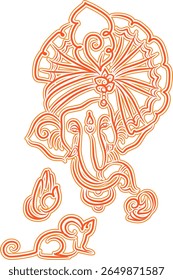 Ganapati ou lorde ganesha hindu indiano deus vetor ilustração arte para o convite de casamento hindu ou ganesh chathurthi e festival indiano 
