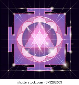 Ganapati Yantra - cosmic conductor of energy. Yantra Sree Ganesha. Sacred Geometry