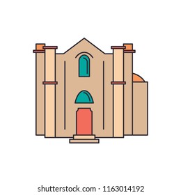 Ganchvor monastery icon, cartoon style