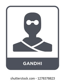 gandhi icon vector on white background, gandhi trendy filled icons from Charity collection, gandhi vector illustration