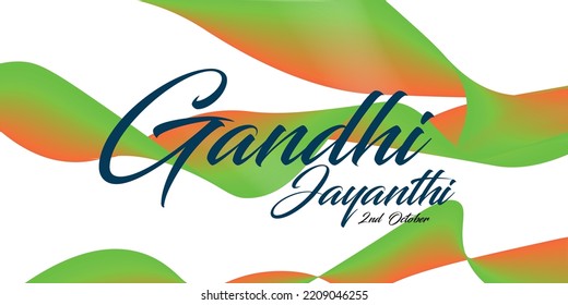 Gandhi Jayanthi Line Art Background Vector Design