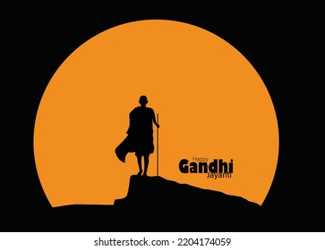 Gandhi Jayanti 2 October concept for Gandhi Birth Anniversary.