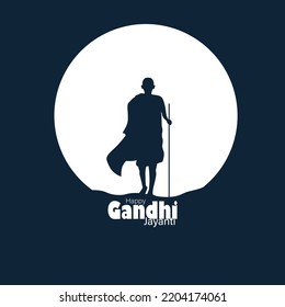 Concepto de Gandhi Jayanti 2 de octubre para el aniversario de nacimiento de Gandhi.