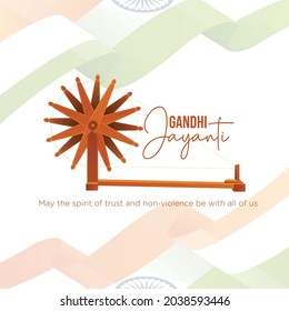 Gandhi Jayanti 2nd October banner design template.