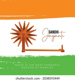 Gandhi Jayanti 2nd October banner design template.