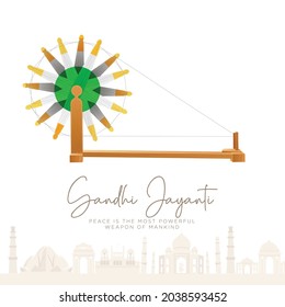 Gandhi Jayanti 2nd October banner design template.