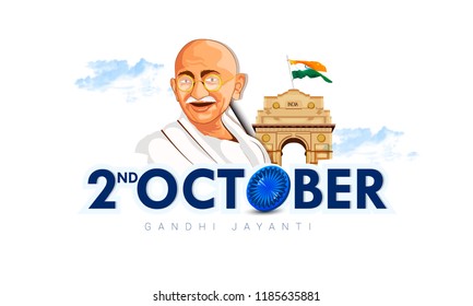 happy gandhi jayanti images stock photos vectors shutterstock https www shutterstock com image vector gandhi jayanti 2nd october creative design 1185635881