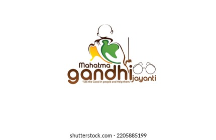 Gandhi jayanti - 2nd October with creative design vector illustration