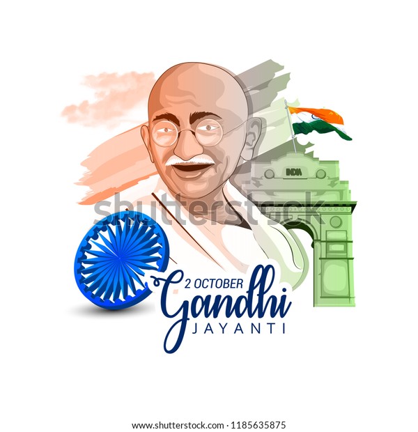 Gandhi Jayanti 2nd October Creative Design Stock Vector (Royalty Free ...