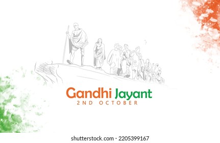 Gandhi jayanti 2nd October- vector illustration