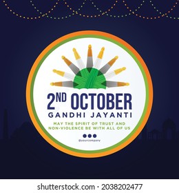 Gandhi Jayanti banner design template.