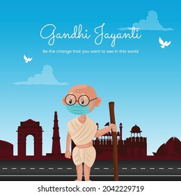 Gandhi Jayanti banner design template.