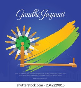 Gandhi Jayanti banner design template.