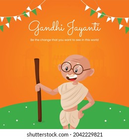 Gandhi Jayanti banner design template.