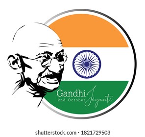 Gandhi Jayanti Celebrate October 2nd, Mahatma Gandhi Jayanti greetings in Vector illustration