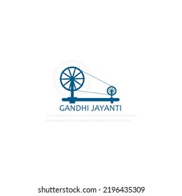 Gandhi Jayanti with charkha ,Vector Illustration.