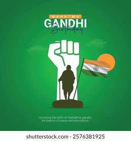 Gandhi Jayanti. Gandhi Jayanti creative design for social media ads