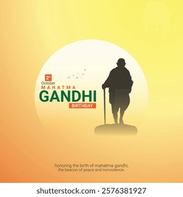 Gandhi Jayanti. Gandhi Jayanti creative design for social media ads