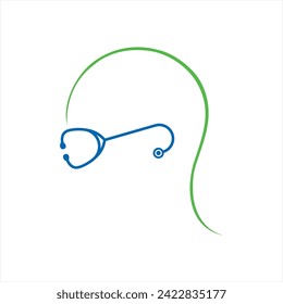 Gandhi Jayanti Hospital Healthcare 2 October Stethoscope Minimal Illustration Concept