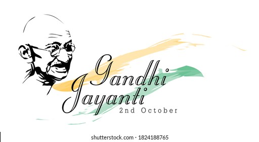 Gandhi Jayanti Poster/ Happy Gandhi Jayanti Greetings , Mahatma Gandhi Jayanti Celebrate on October 2nd, Design in Vector Illustration