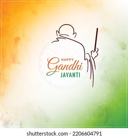 Gandhi jayanti vector illustration - 2nd October