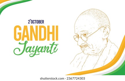 Gandhi Jayanti Vector and illustration Background, perfect for office, company, school, social media, advertising, printing and more