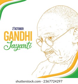 Gandhi Jayanti Vector, perfect for office, company, school, social media, advertising, printing and more