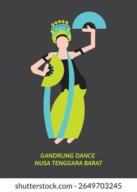 Gandrung Dance Vector – Traditional Javanese Dance from Banyuwangi, Indonesia