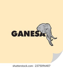 Ganesa logo with elephant head illustration