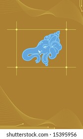 Abstrakter Hintergrund von Ganesh mit Platz für Text