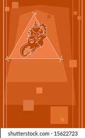 Ganesh abstract background with space for text