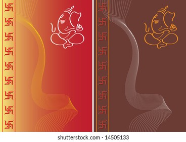 Ganesh abstract (it can be used as Wedding Card design)