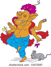 Ganesh en colores brillantes