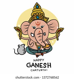 Ganesh cartoon vector illustration