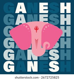 Ganesh Chaturthi background. abstract vector illustration design background. Ganesh Chaturthi social media banner design with Lord Ganesh Vector.