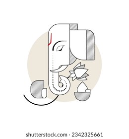 Ganesh Chaturthi Celebration: Divine Illustration of the God Ganesha