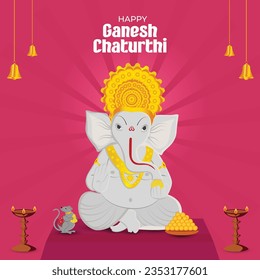 Ganesh Chaturthi Celebration vector template